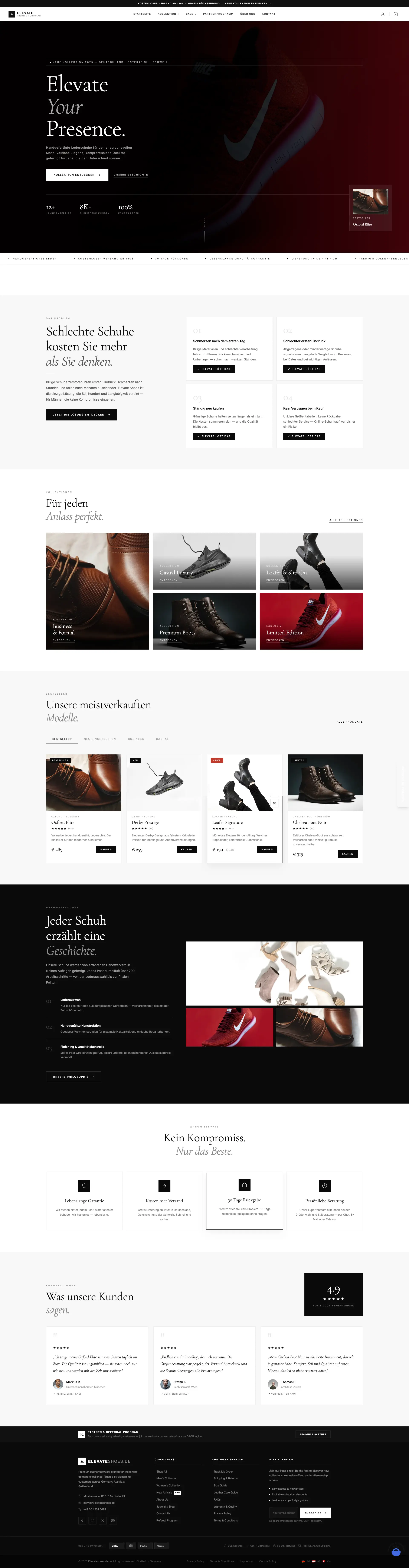 Elevate Shoes store generated by Orderain Buddy