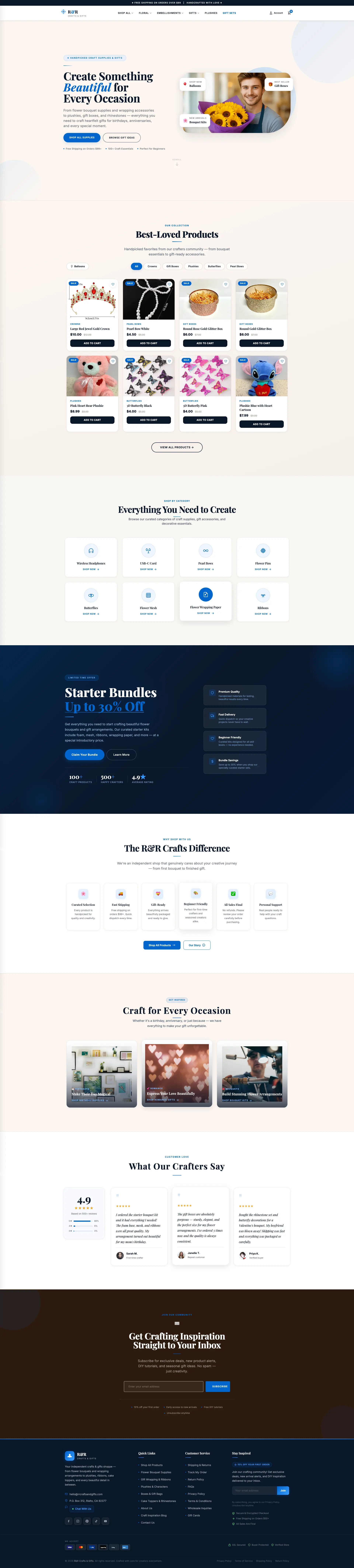RR Crafts & Gifts store generated by Orderain Buddy